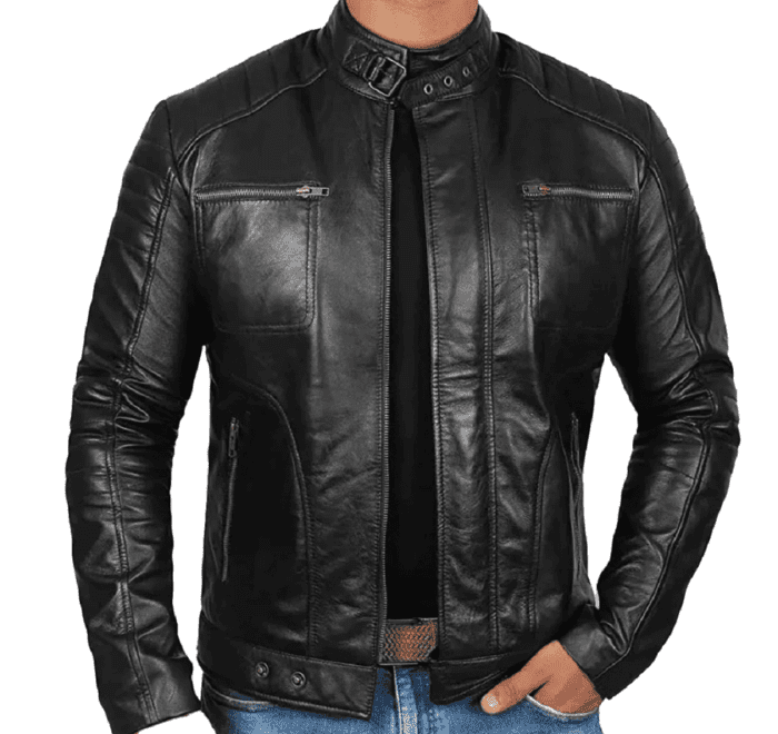 Men's Oregon Black Cafe Racer Jacket