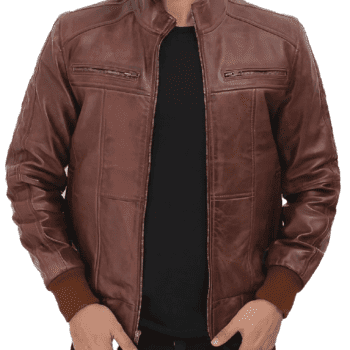 Men's Lambskin Bomber Leather Jacket