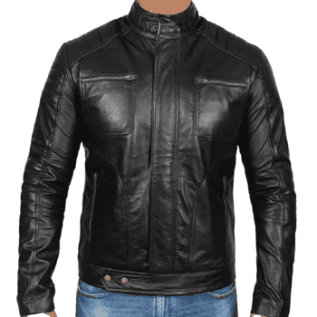 Men's Oregon Black Cafe Racer Jacket