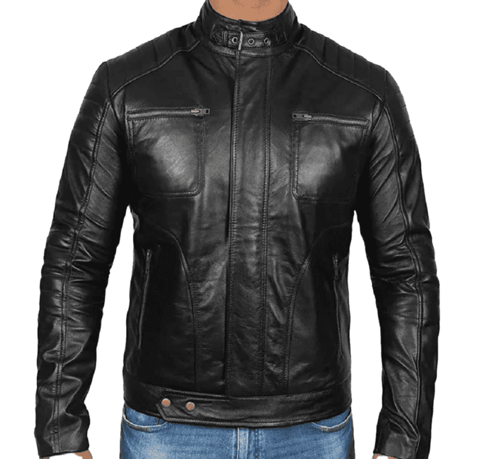 Men's Oregon Black Cafe Racer Jacket