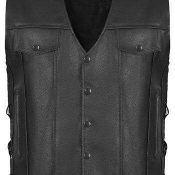 Men and Women Leather Motorbike Club Vest