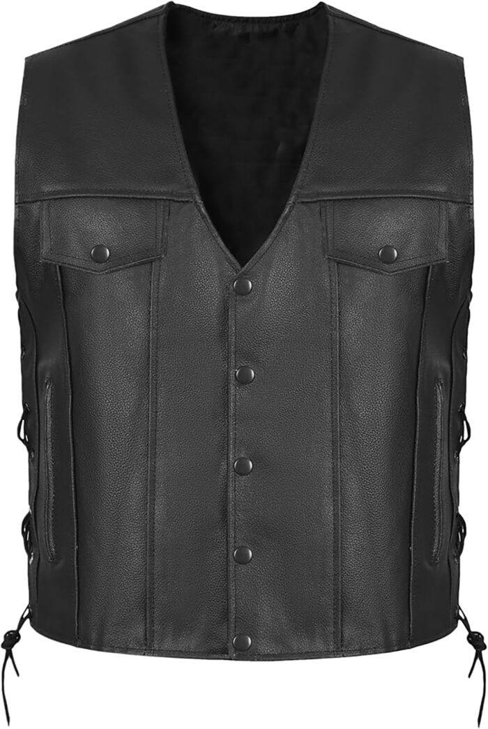 Men and Women Leather Motorbike Club Vest