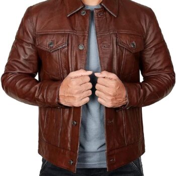 Men's Classic Fashion Motorcycle Leather Jacket