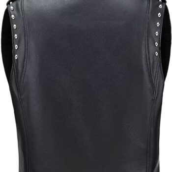 Women Rivet Motorcycle Biker Leather Vest